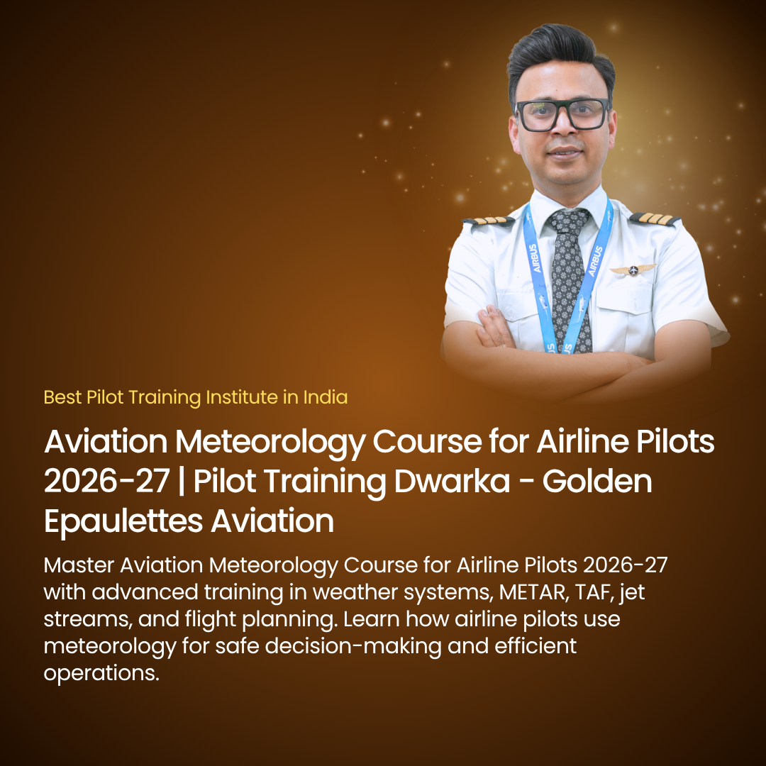 Aviation Meteorology Course for Airline Pilots 2026-27 | Pilot Training Dwarka - Golden Epaulettes Aviationaking and efficient operations.